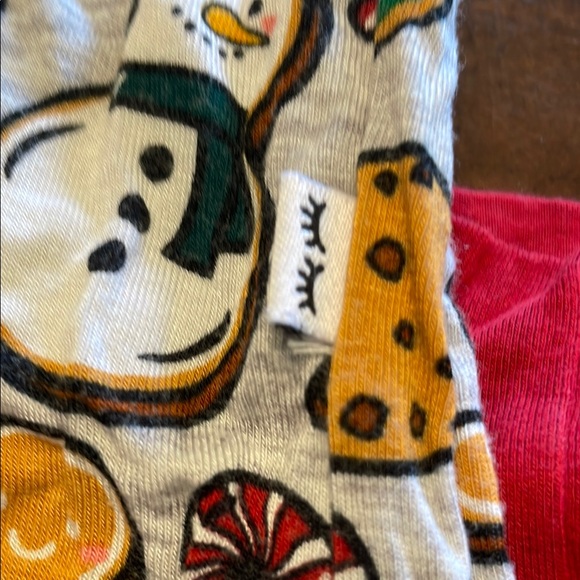 Festive Gingerbread and Snowman Kids Pajamas - Picture 3 of 4